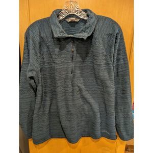 Eddie Bauer Womens XL 1/4 Zip Quest Fleece Pullover Nordic Blue‎